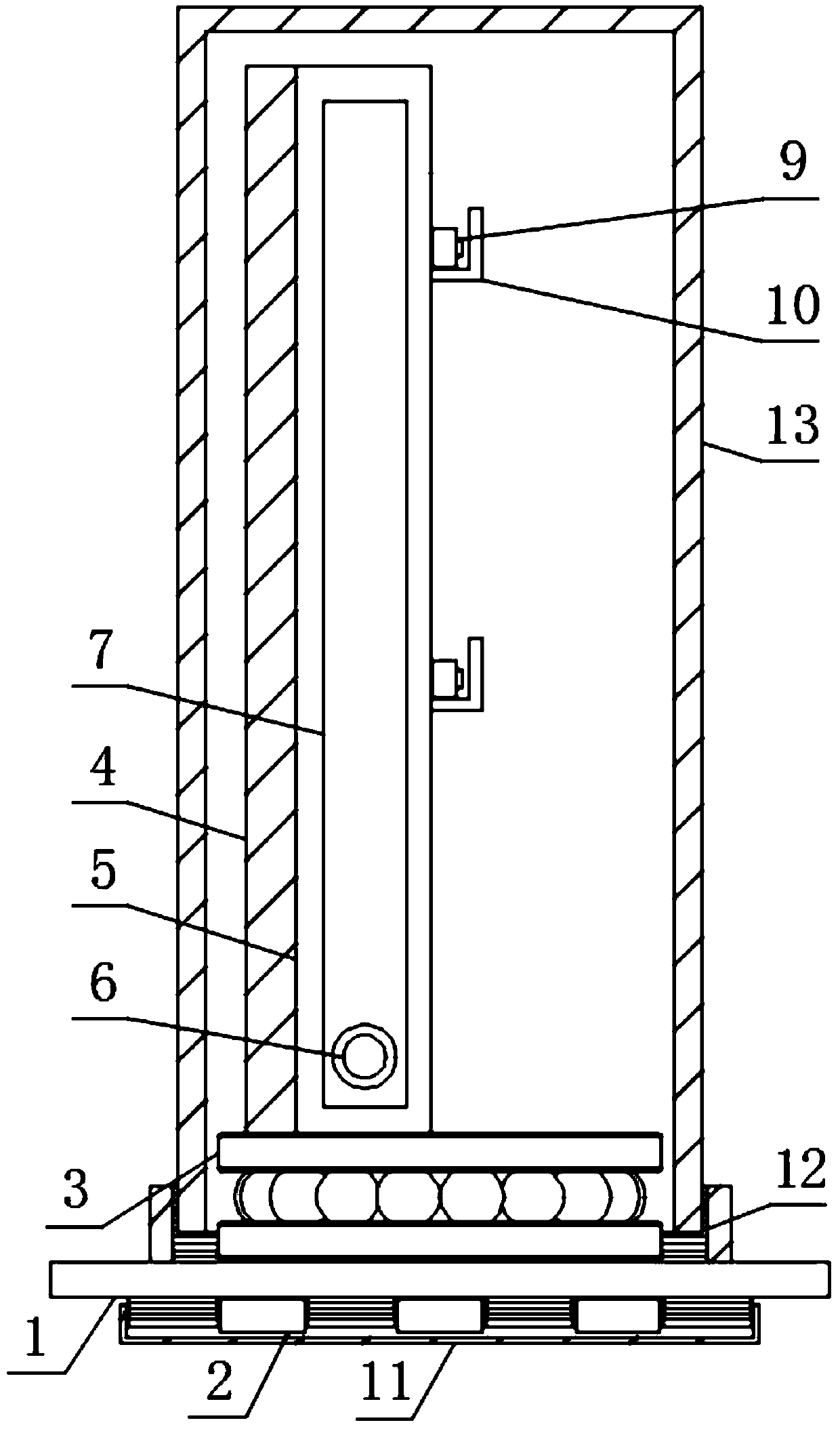 Aircraft wing horizontal measurement device convenient to disassemble and assemble