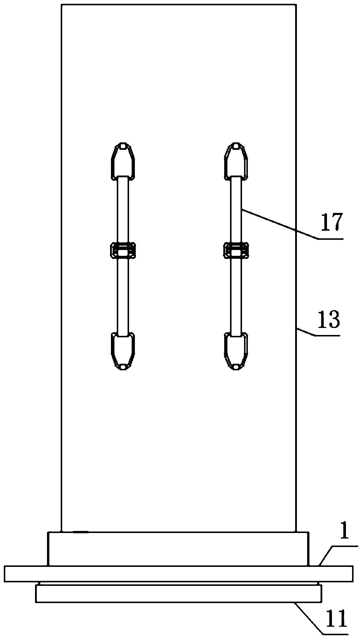 Aircraft wing horizontal measurement device convenient to disassemble and assemble