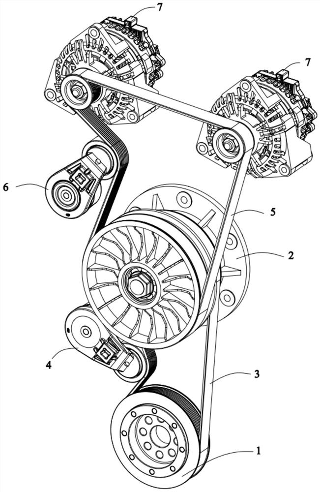 Engine gear train and engine gear train control method