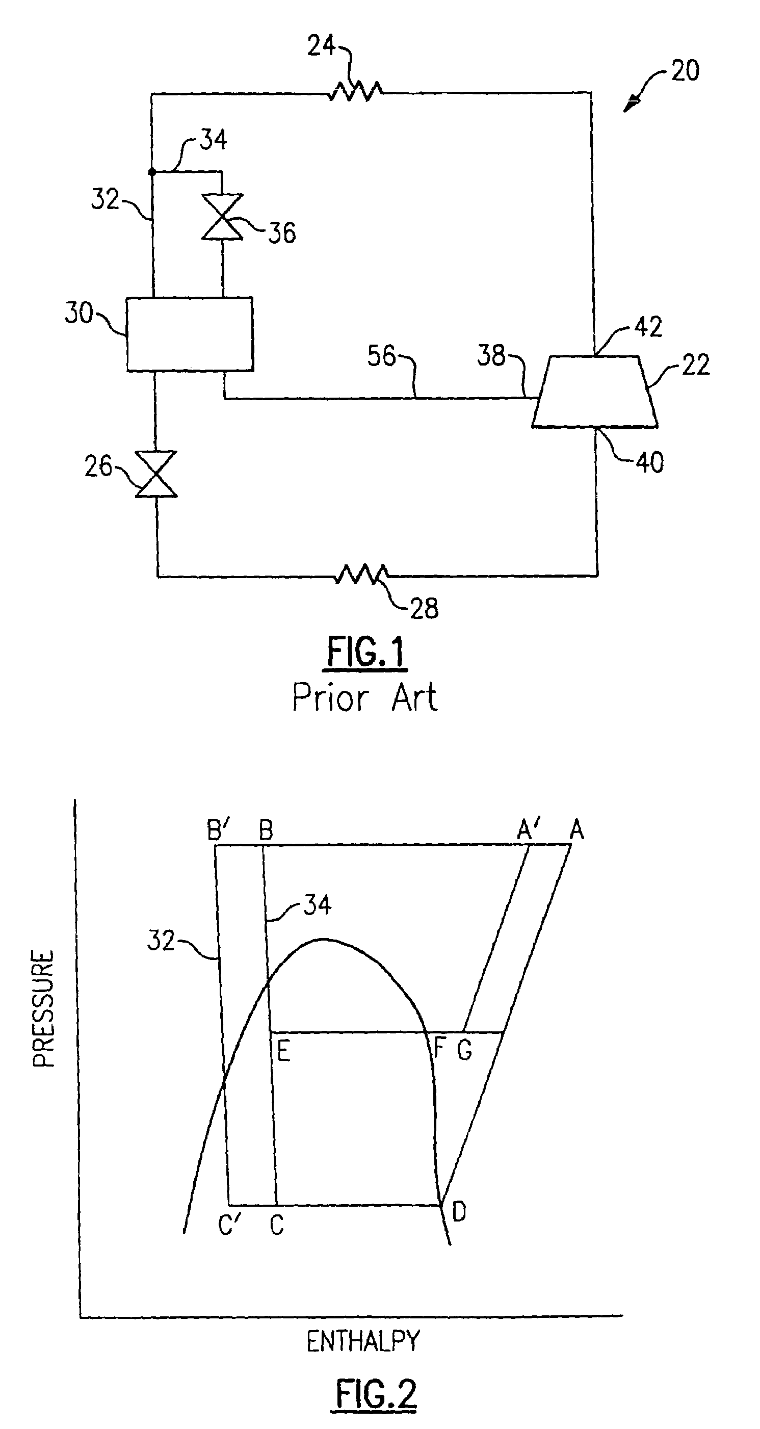 Supercritical pressure regulation of economized refrigeration system by use of an interstage accumulator