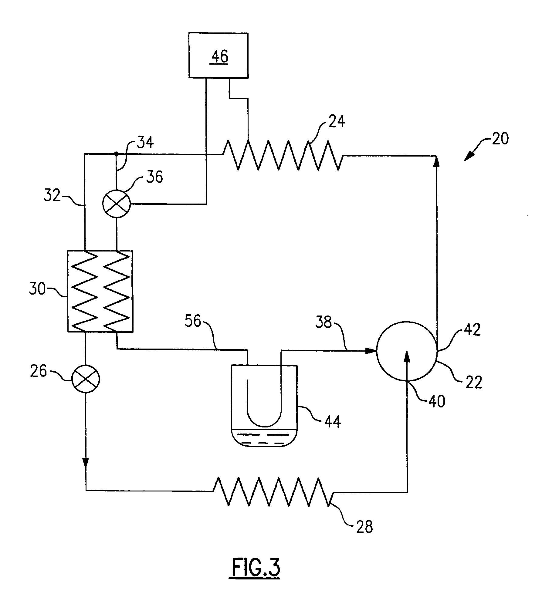 Supercritical pressure regulation of economized refrigeration system by use of an interstage accumulator