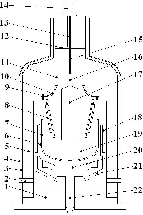 Dual-heater mobile-heat-shield type Czochralski crystal growing furnace