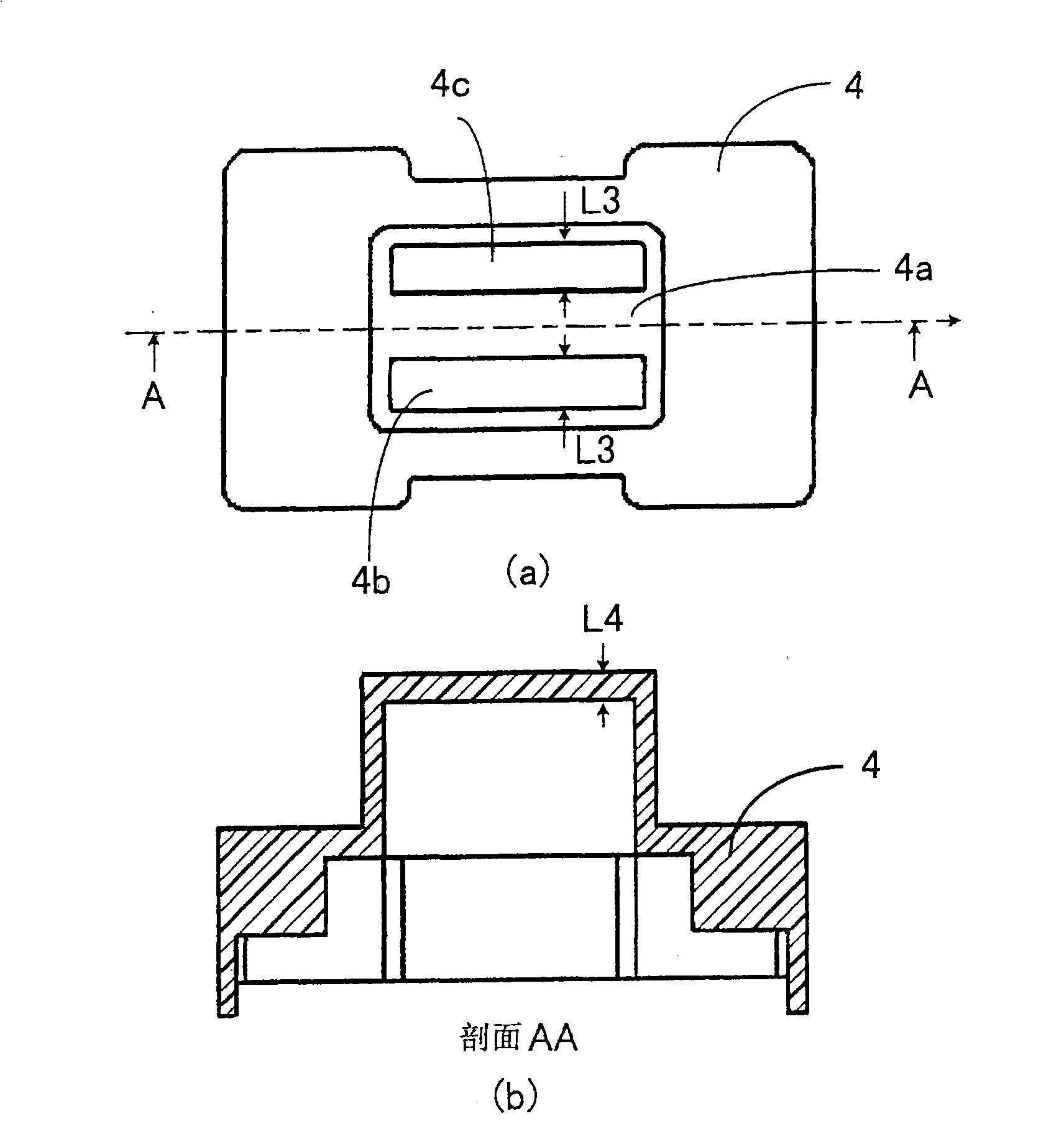 Inserted terminal position of switch