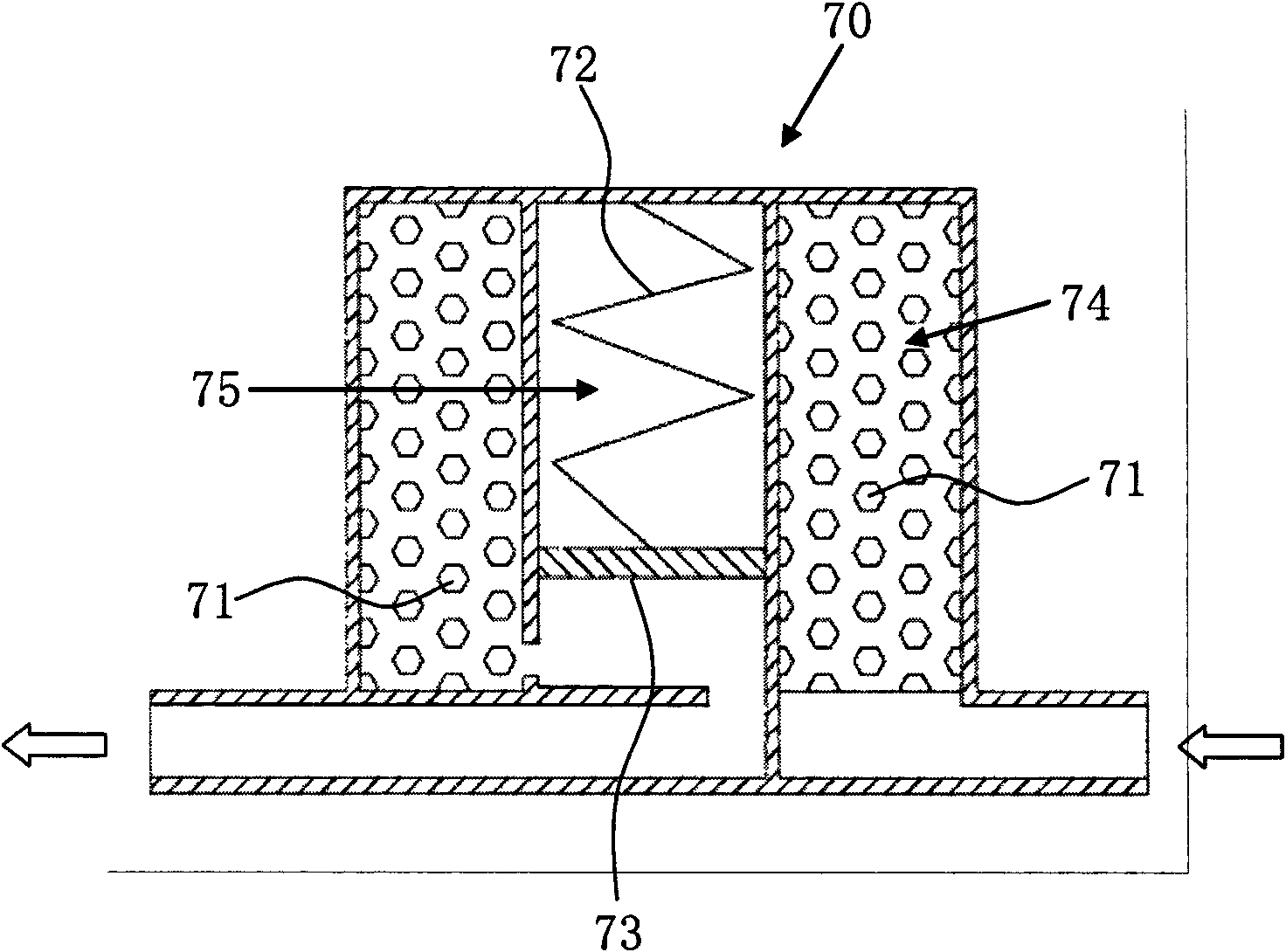 Pressure stabilizing filter