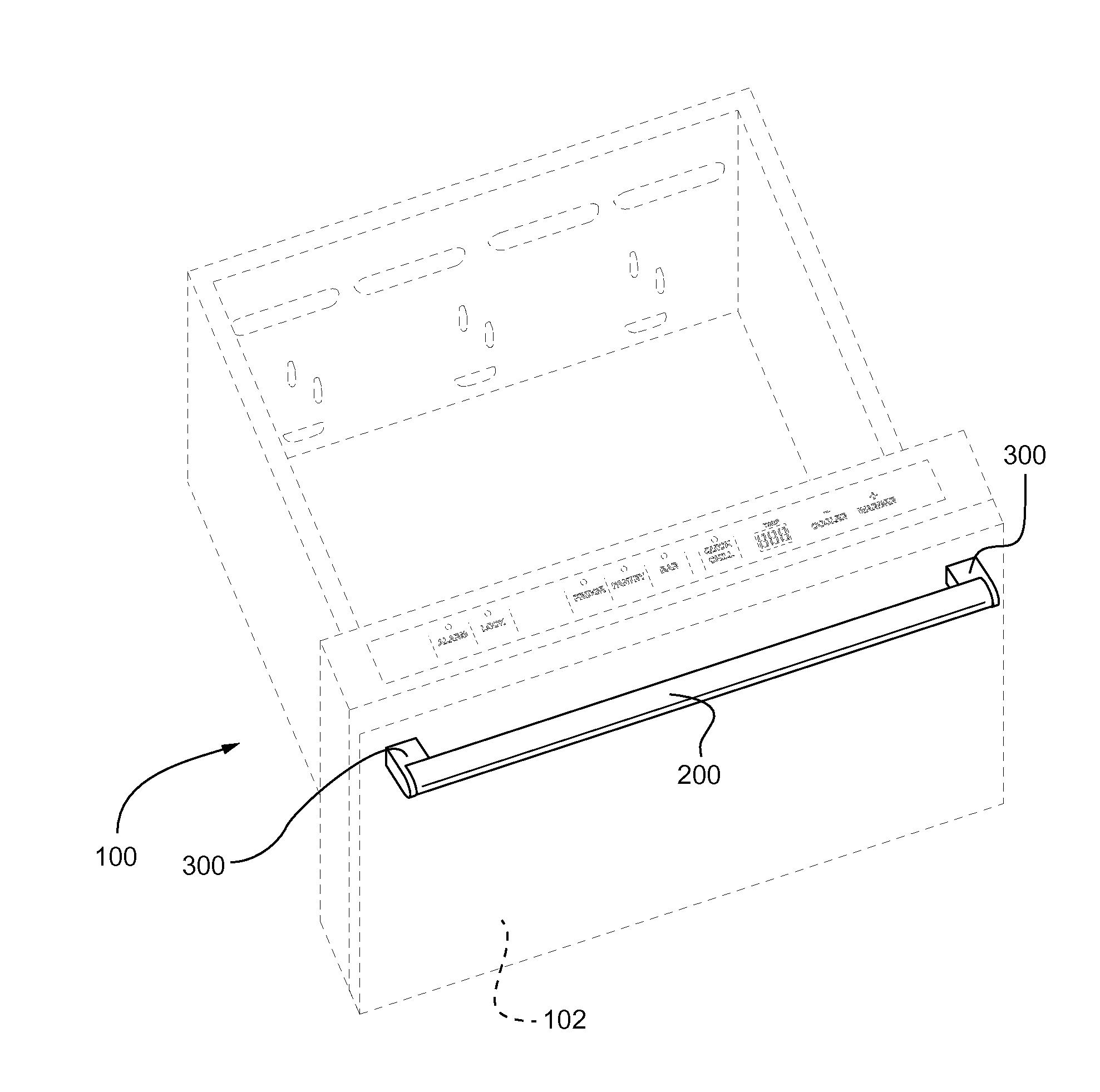 Home appliance with handle, end cap, and crush rib