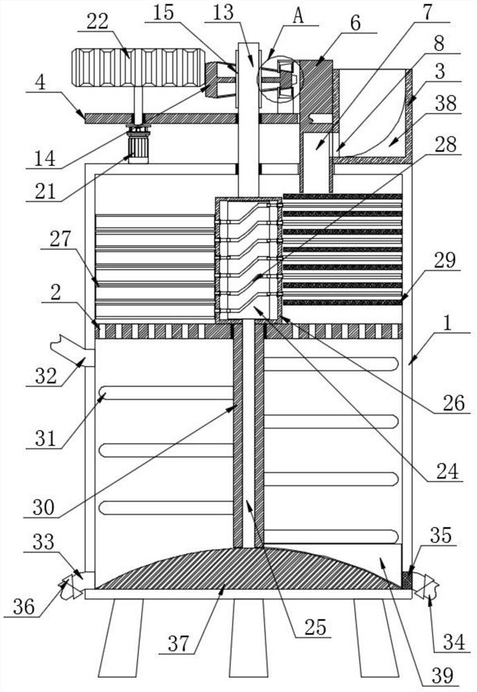 Mechanical stirring type flotation device for gold concentrate