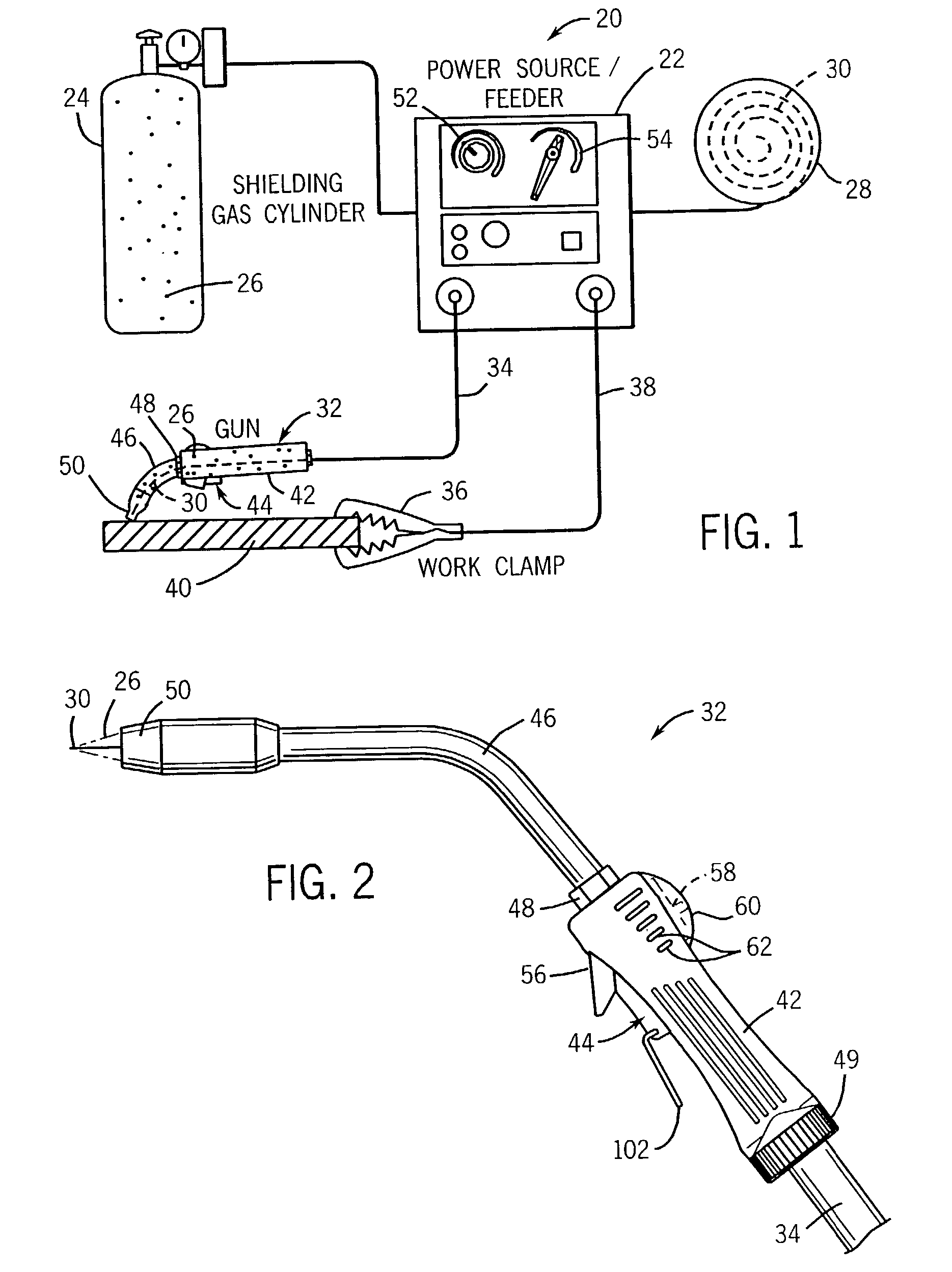 System and method for operating and locking a trigger of a welding gun