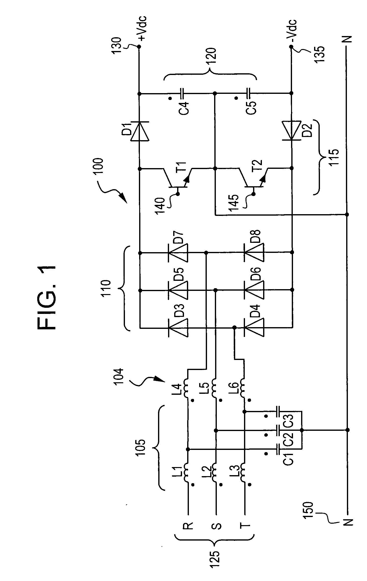 AC/DC converter and method of modulation thereof