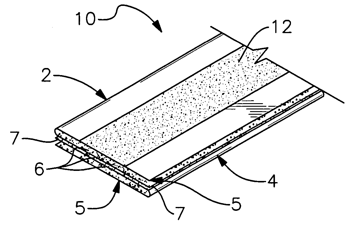 Self-adhering paper strapping band