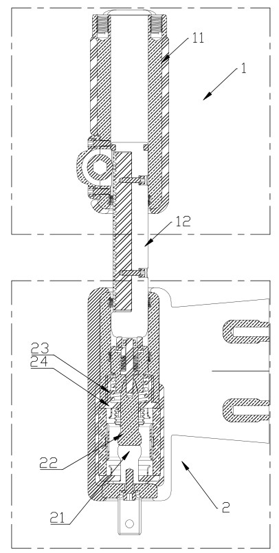 Disconnecting switch and vacuum circuit breaker composite system