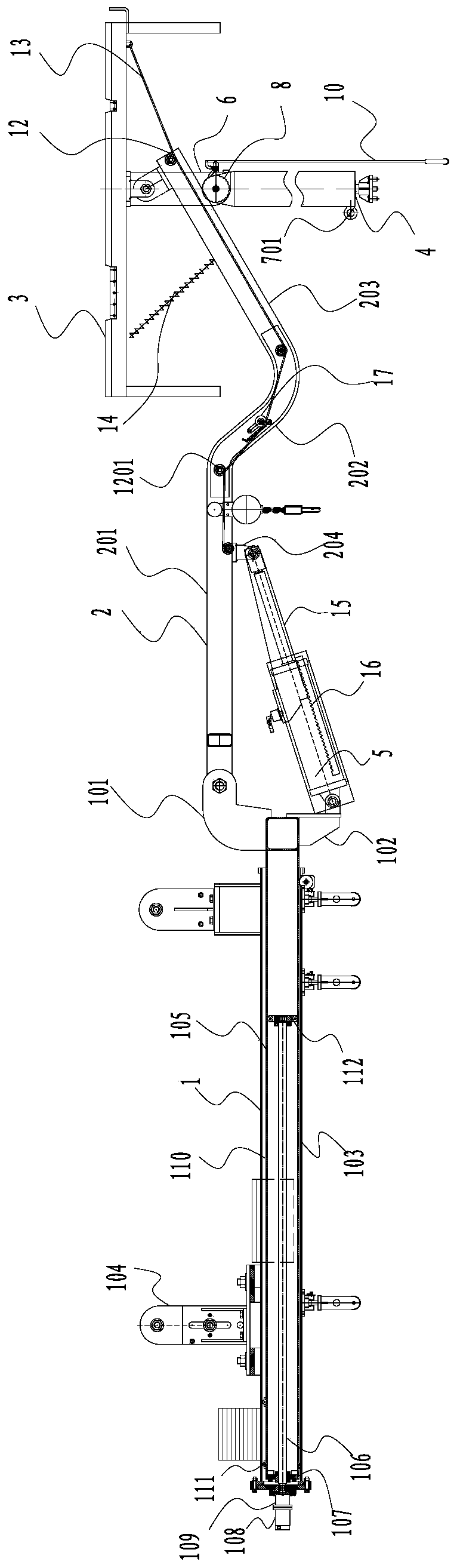 Pneumatic temporary support device for fully mechanized excavation