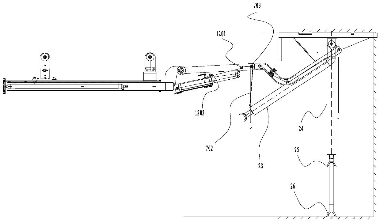 Pneumatic temporary support device for fully mechanized excavation