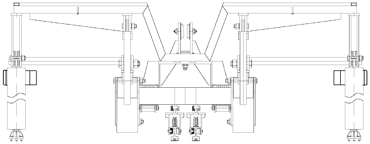 Pneumatic temporary support device for fully mechanized excavation