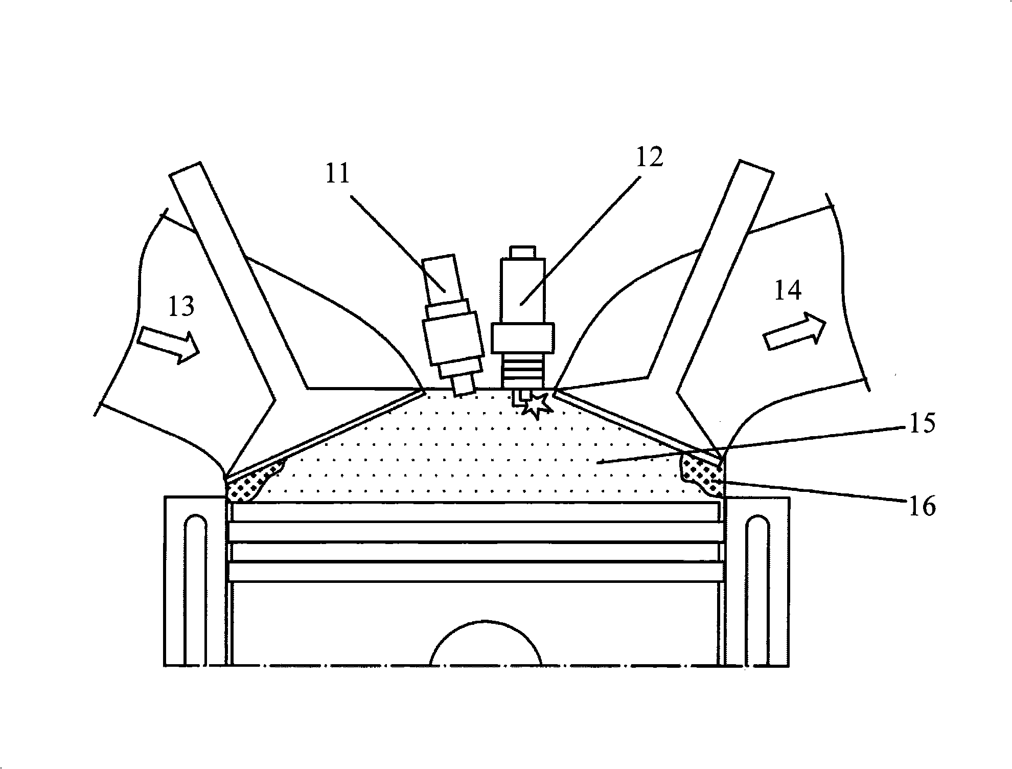 Method and system for in-cylinder direct-injection gasoline engine stratified equivalent proportion combustion