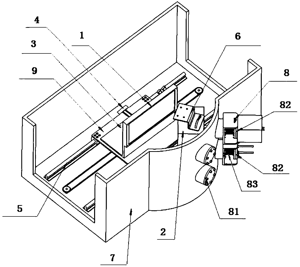 An ion source etching device for realizing angle etching