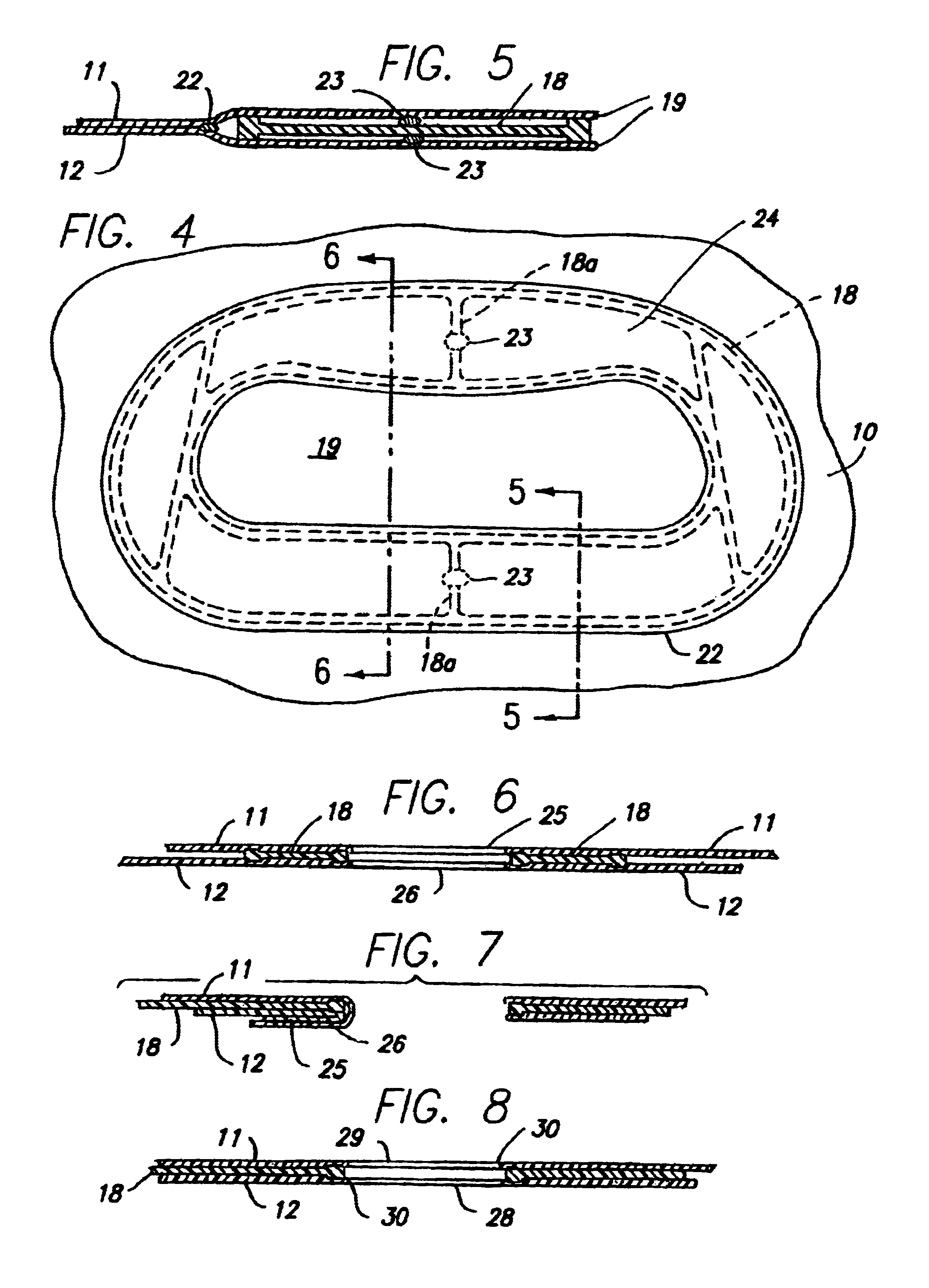 Flexible pouch with reinforced handle