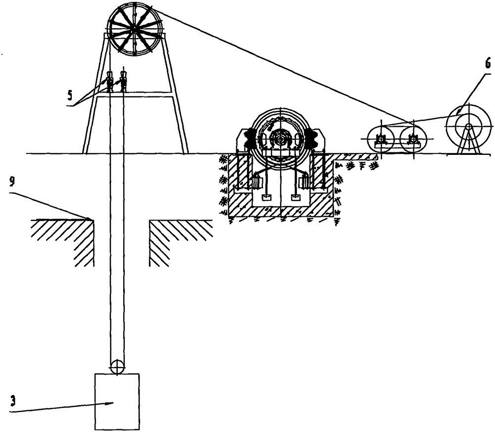 On-load installation method for small friction winch for winding of multi-layer steel wire rope of hoister