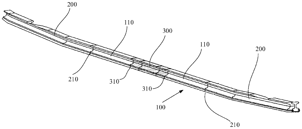 Seamless contact rail system and connecting method of contact rail system