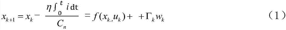 Lithium battery SOC evaluation method of mixed expansion Kalman filtering