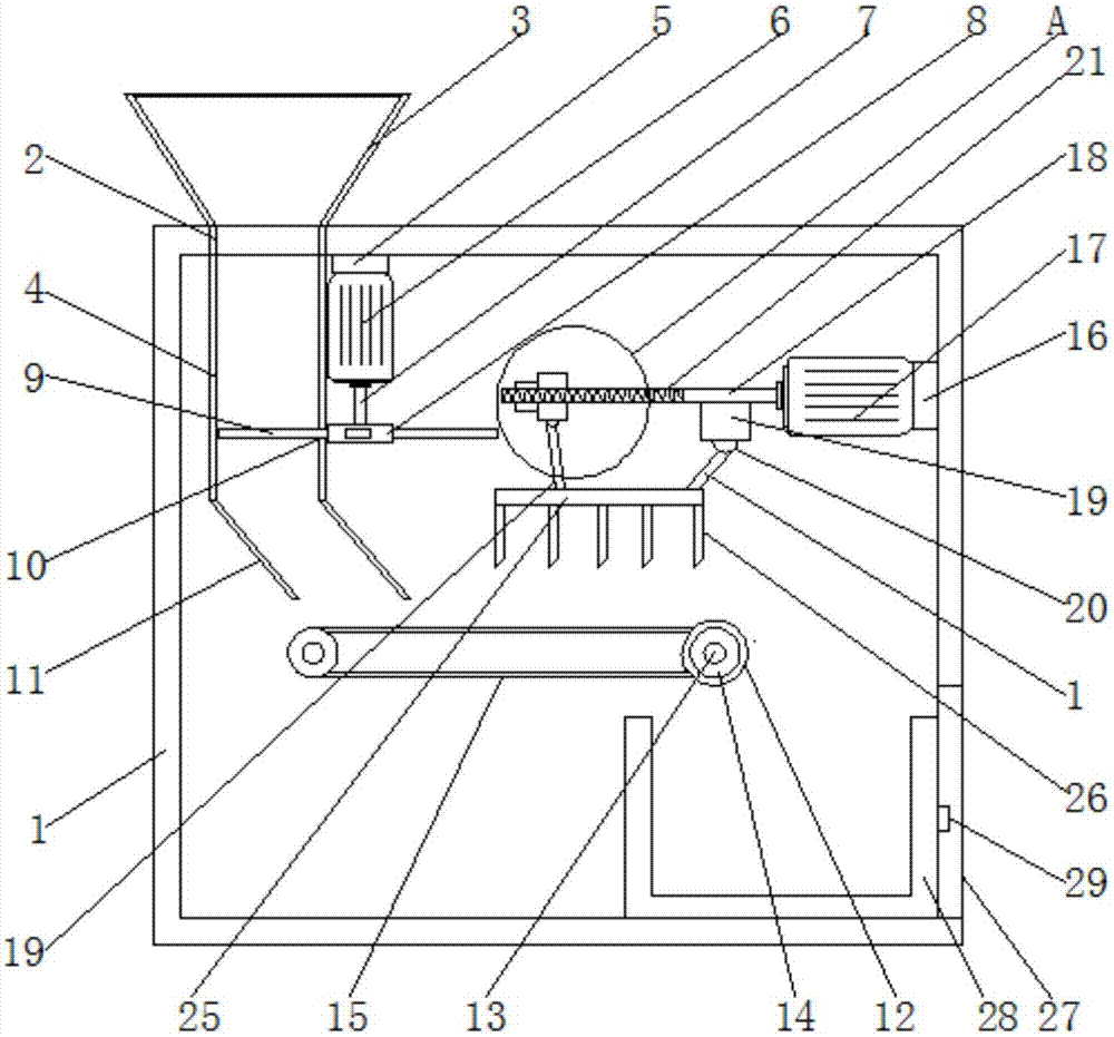 Medicinal material cutting machine capable of performing repeated cutting