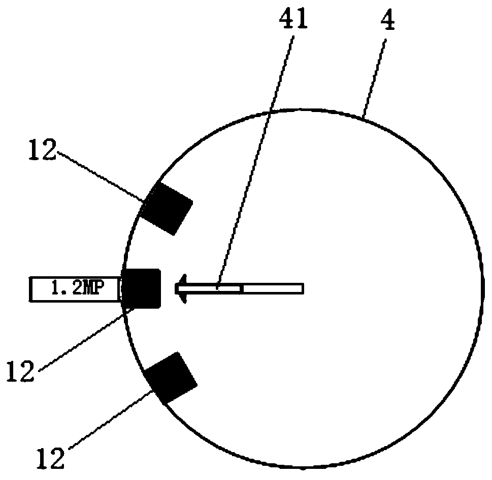 Fire extinguisher air pressure monitoring system based on Hall effect and working method thereof