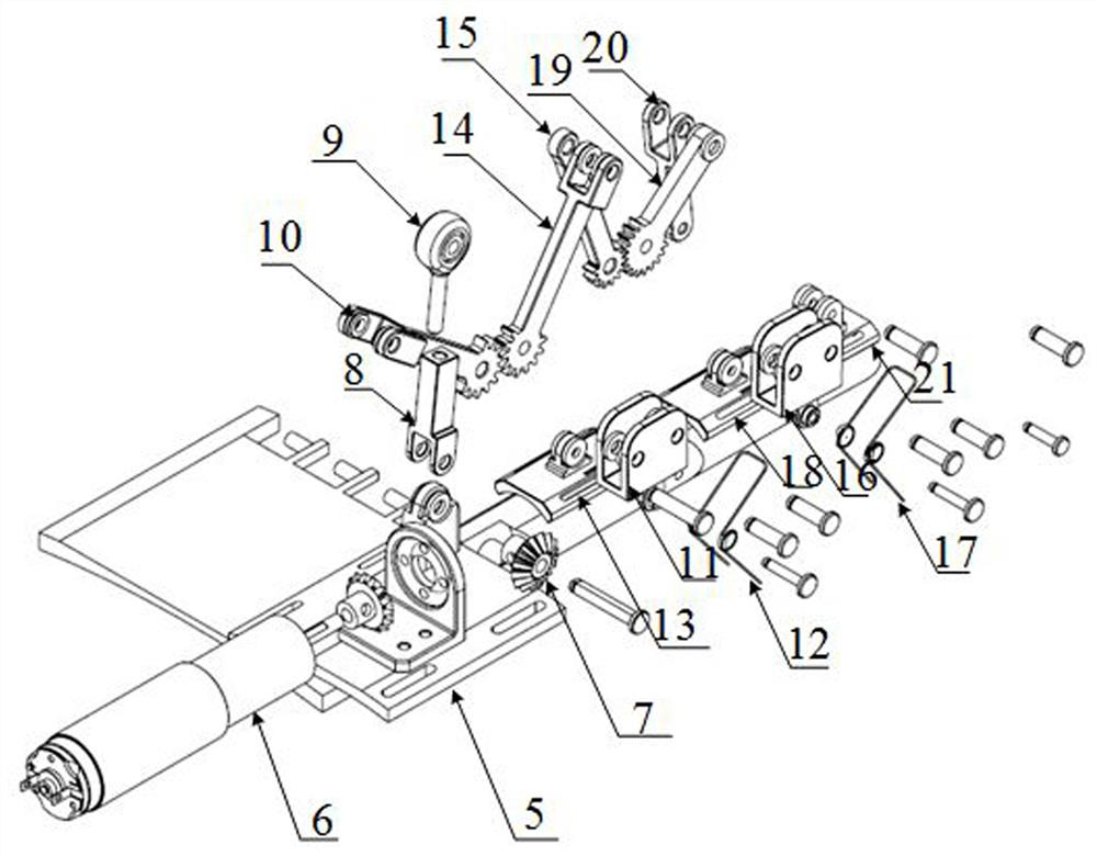 Self-adaptive hand exoskeleton robot based on underactuated coupling