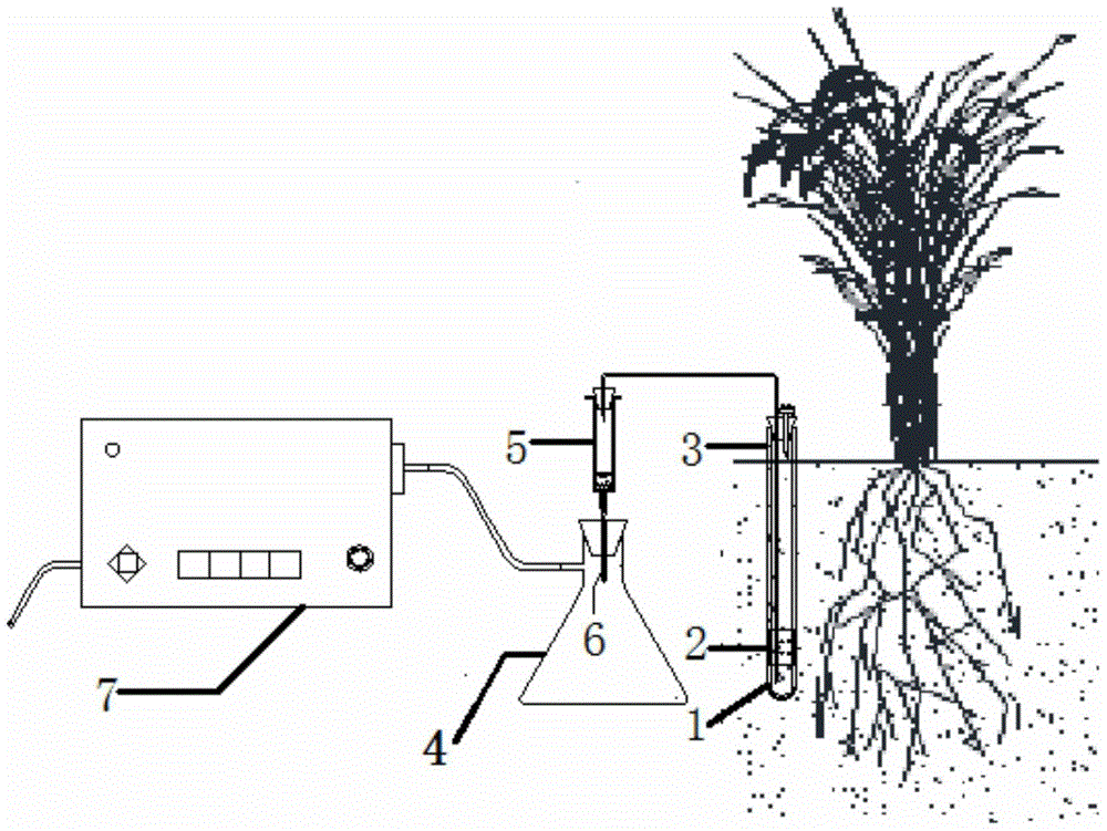 Passive leachate gatherer for detection of POPs in soil