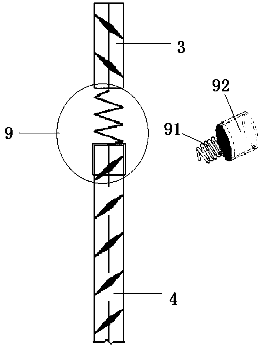 Device for detecting anchoring length of reinforcing steel of semi-grout sleeve