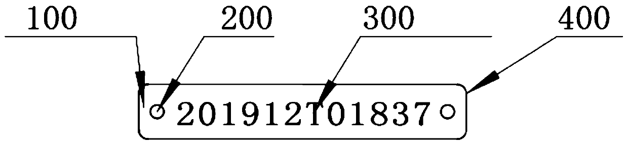 Small-hole square-head circular bead end portion label shearing device and method