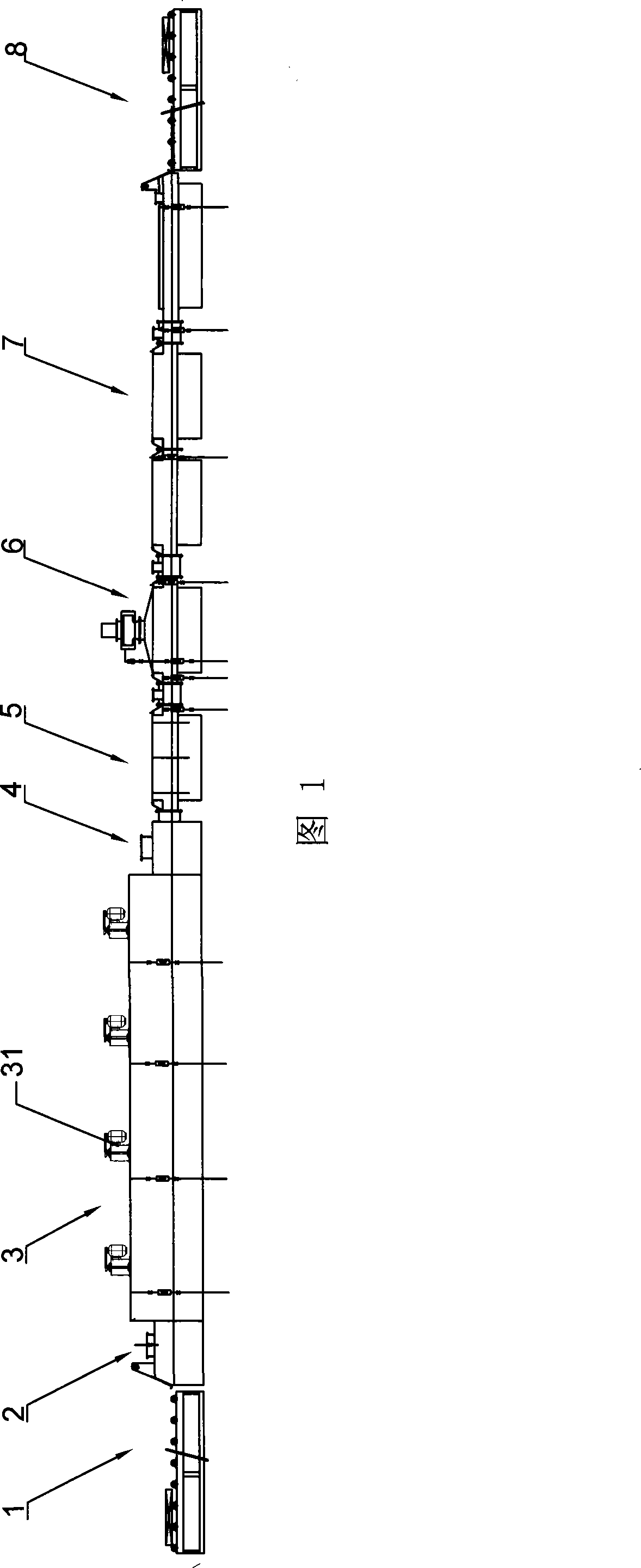 Low stove pressure convection continuous roller bottom type annealing furnace and annealing technique