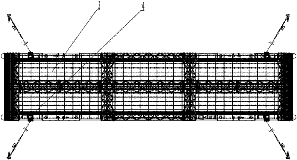 Movable lift quad-hull type underwater measuring platform