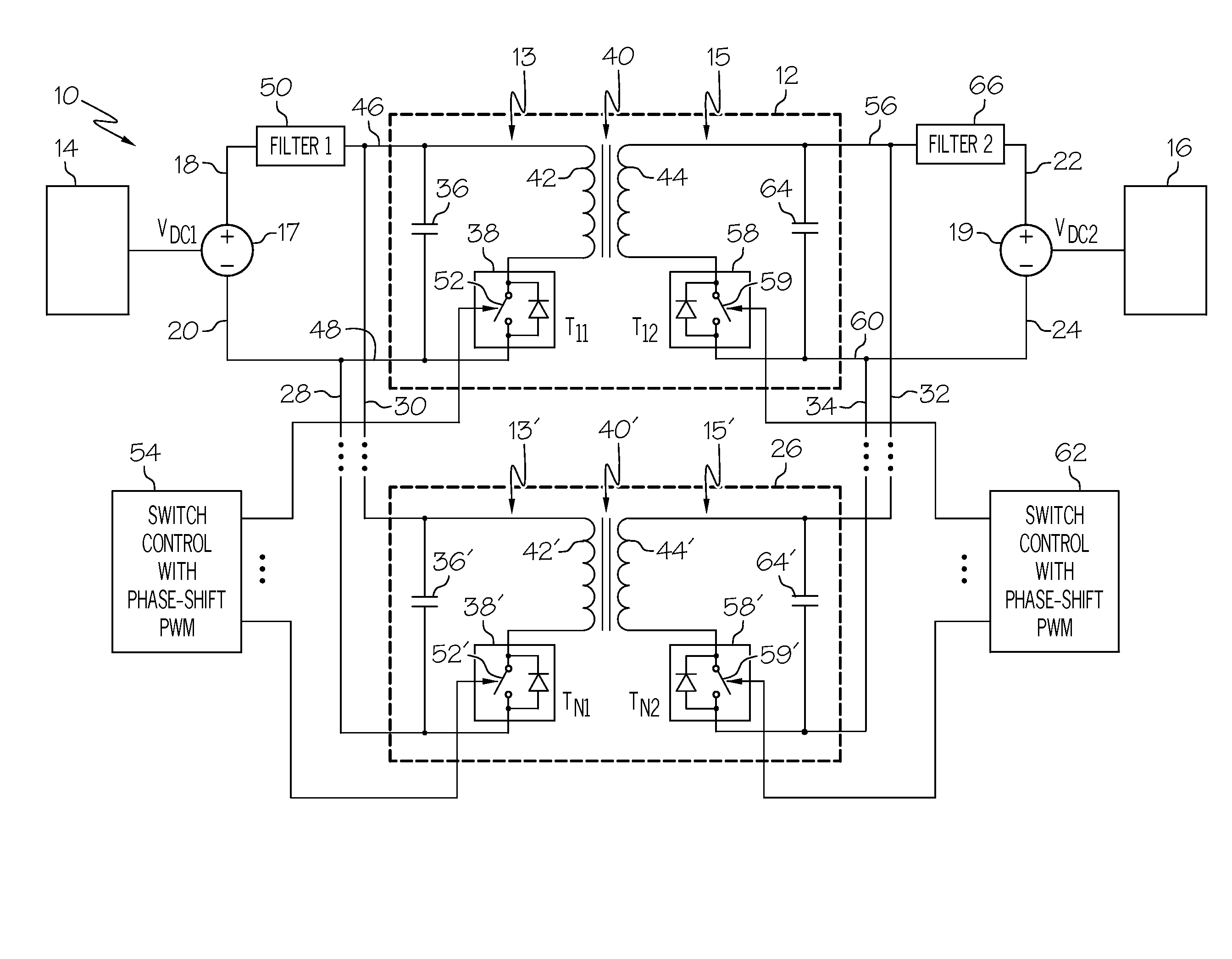 Isolated high power bi-directional DC-DC converter