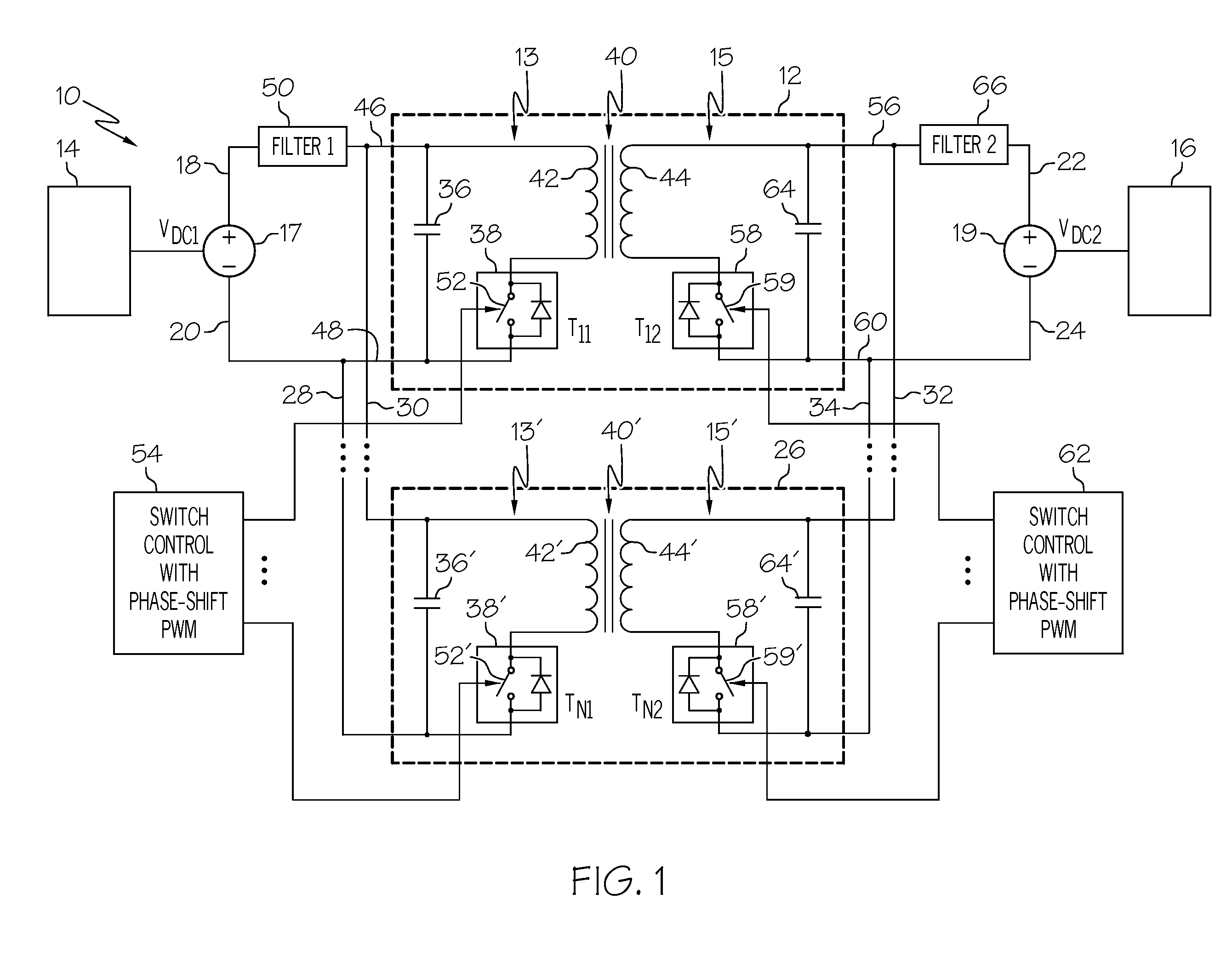 Isolated high power bi-directional DC-DC converter