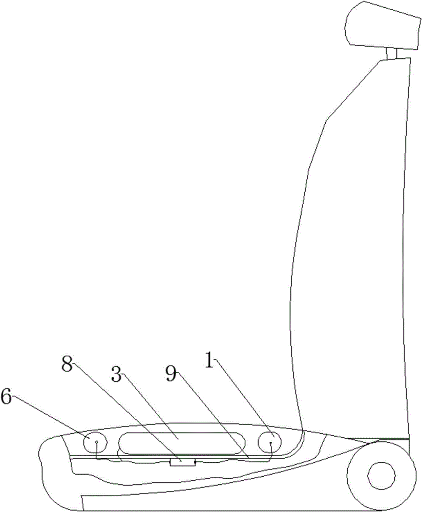 Automobile seat air bag cushion device capable of relieving driving fatigue