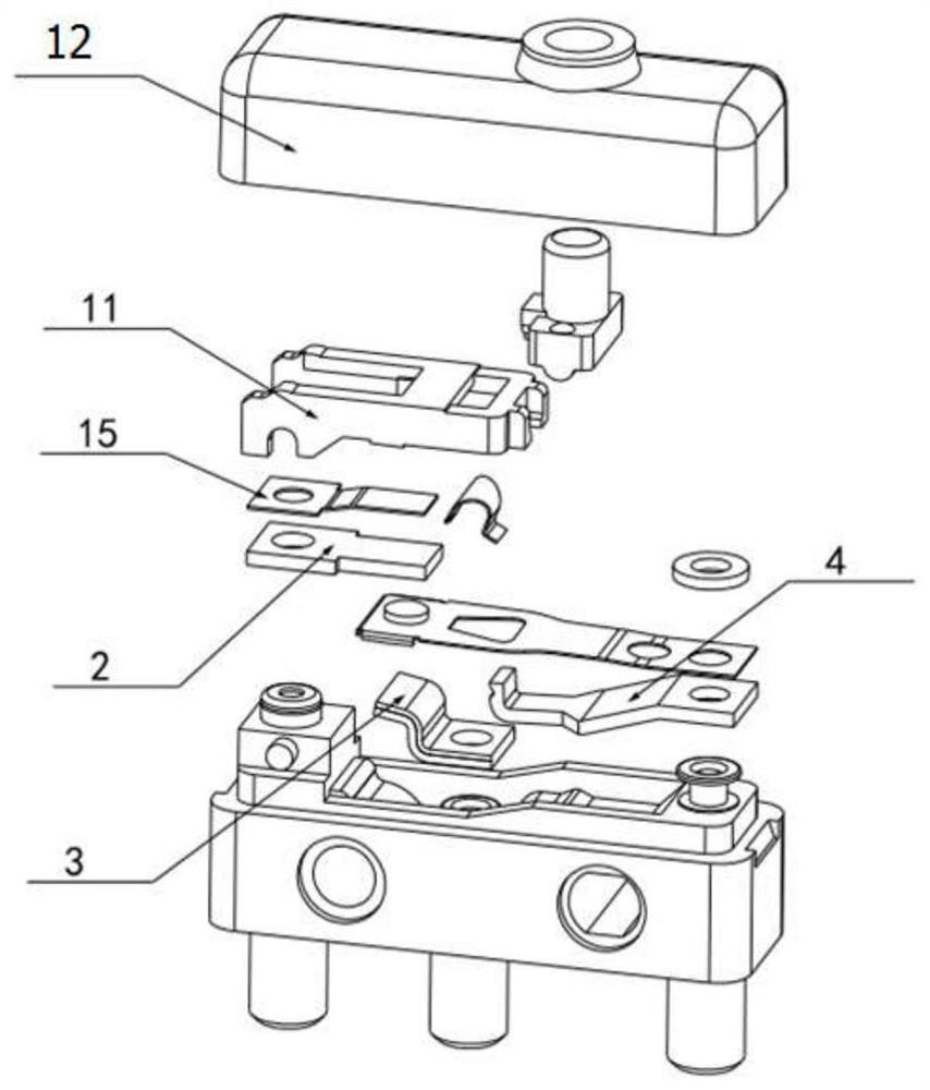 Micro switch with forced separation mechanism