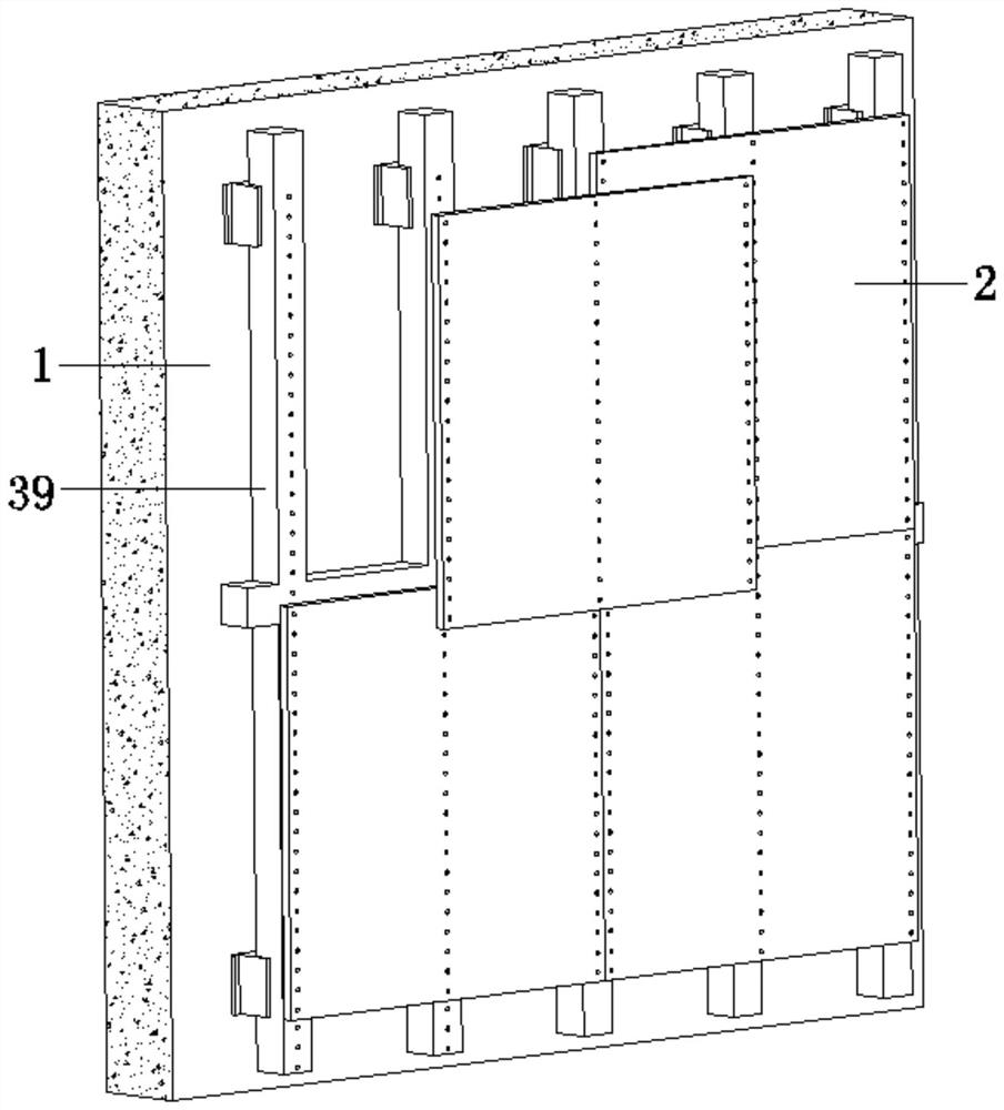 Fabricated concrete decoration hanging plate switching structure