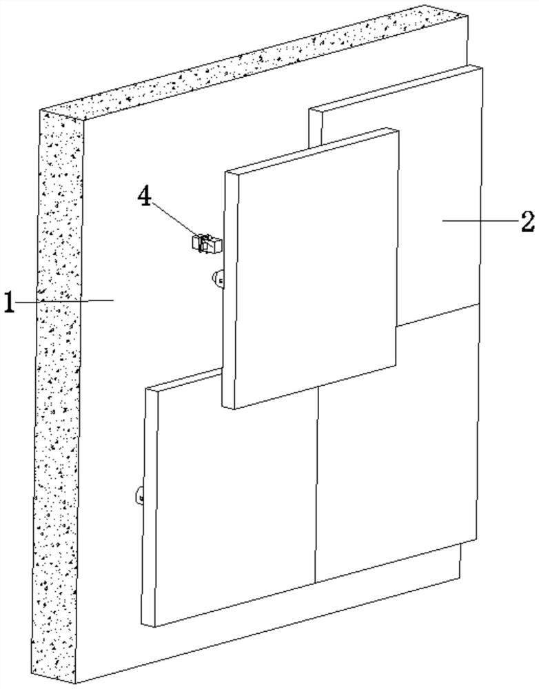 Fabricated concrete decoration hanging plate switching structure