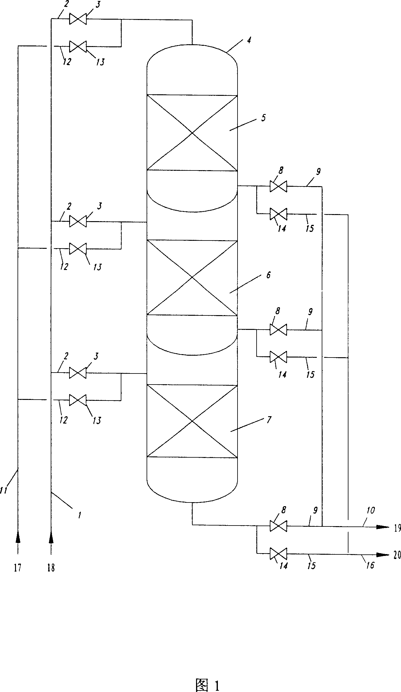 Method for producing propylene continuously in switch mode