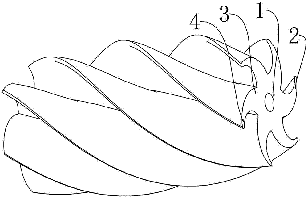 Impeller structure of wave-energy power generation conversion device