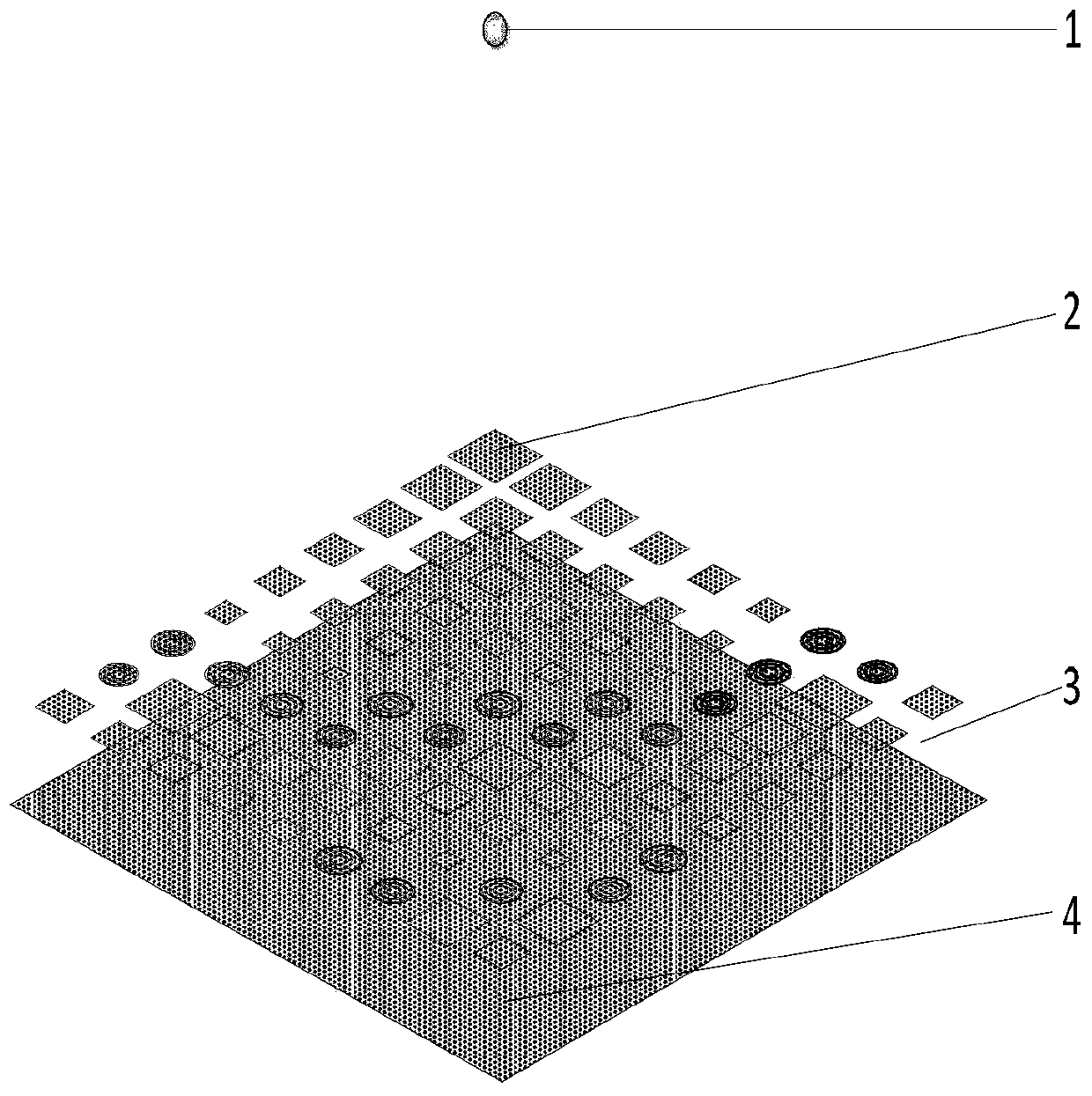 Single-frequency high-gain hybrid array-element plane reflection array antenna