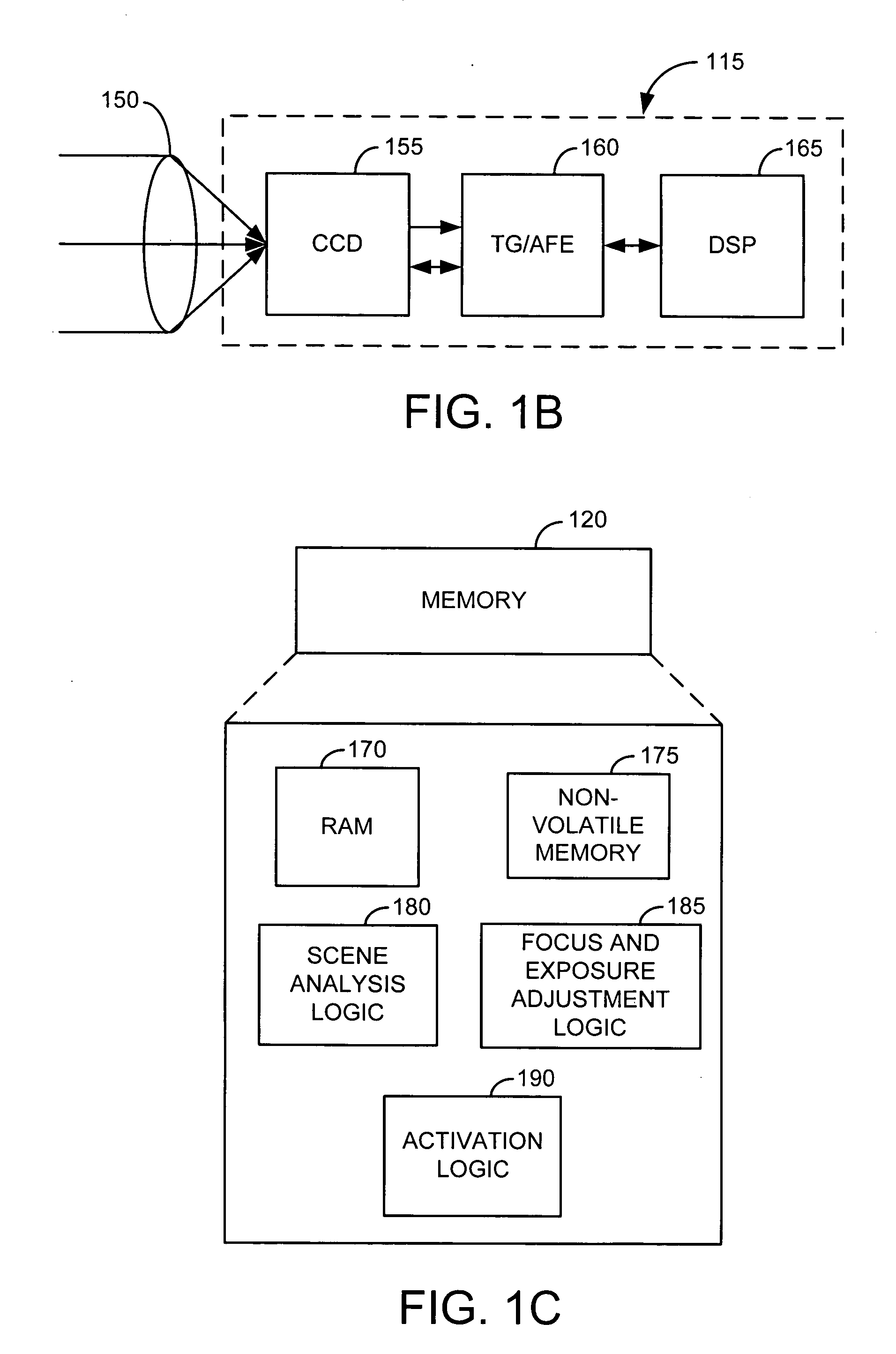 Method and apparatus for continuous focus and exposure in a digital imaging device