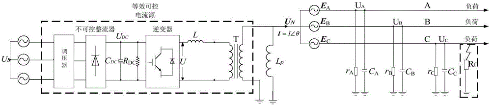 Dual-closed-loop control-based active voltage arc extinction method and apparatus for power distribution network in fault