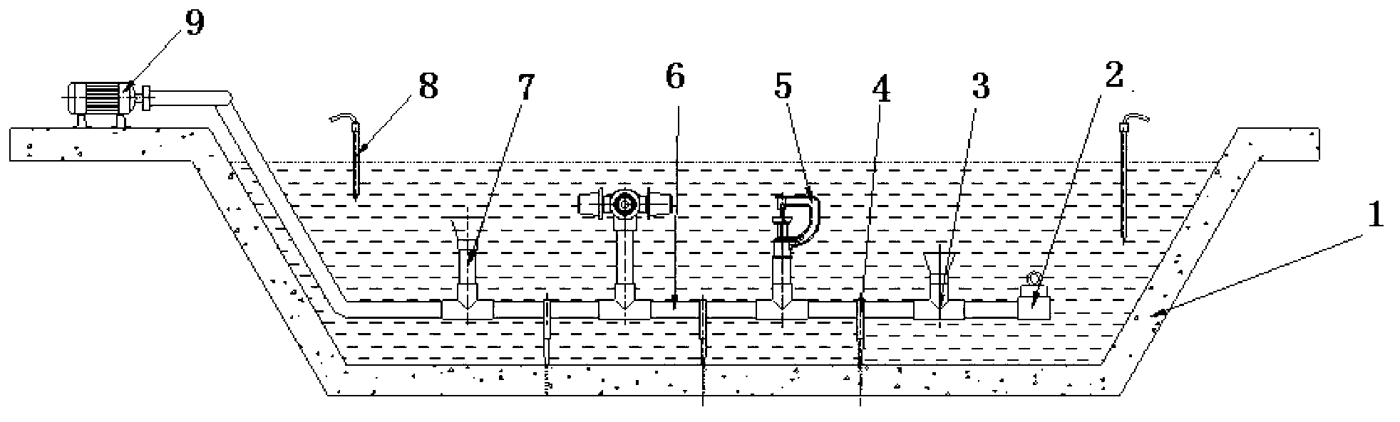 Pond bottom aeration system