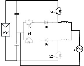 Novel single-phase NPC non-isolated photovoltaic grid-connected inverter circuit and modulation method