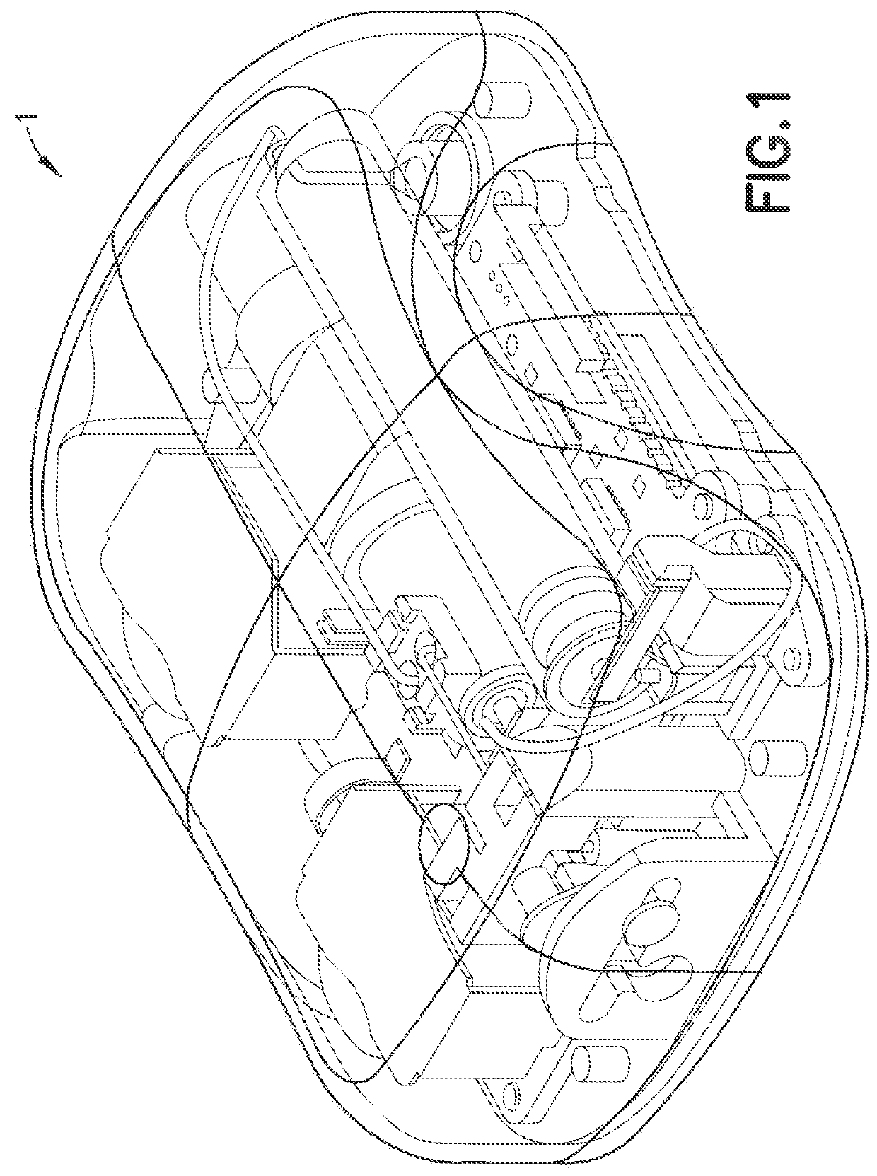 Fluid interconnection scheme between reservoir, pump and filling member