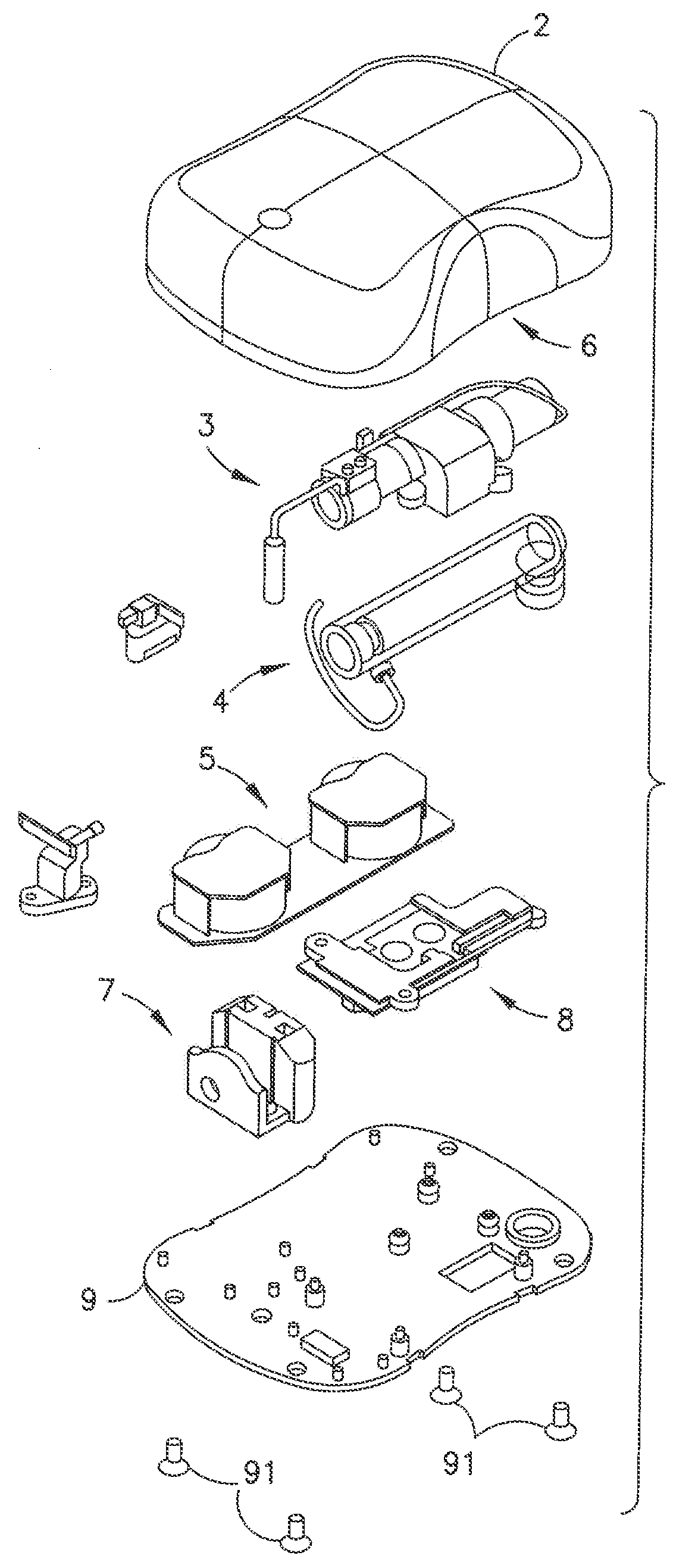 Fluid interconnection scheme between reservoir, pump and filling member