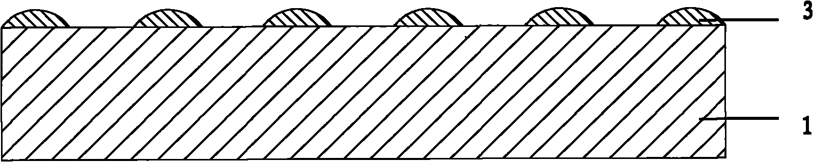 Self-aligned process for preparing convex graphical substrate