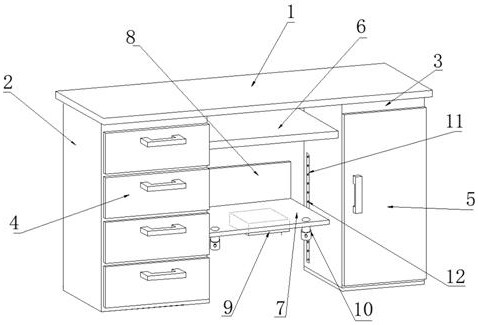 A desk that is convenient for resting