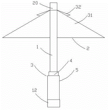 Mountaineering umbrella with emergency positioning effect