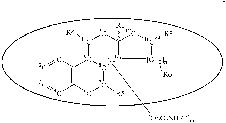 Steroid sulfamates, method for the production and use thereof